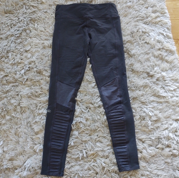 ALO Yoga Gray Moto leggings Small - Picture 3 of 8
